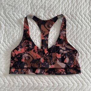 Lululemon Break Free Bra Translucent Alpine Black Coral Pink